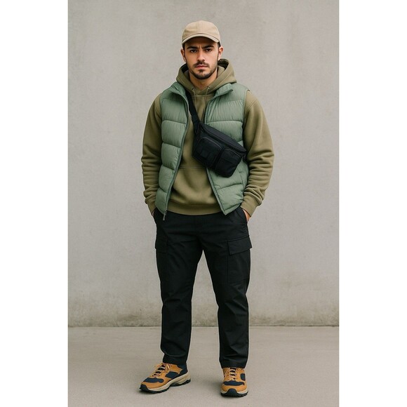 FLX Men’s Premium Cargo Pants‎ Black 32W 32L - Picture 2 of 9